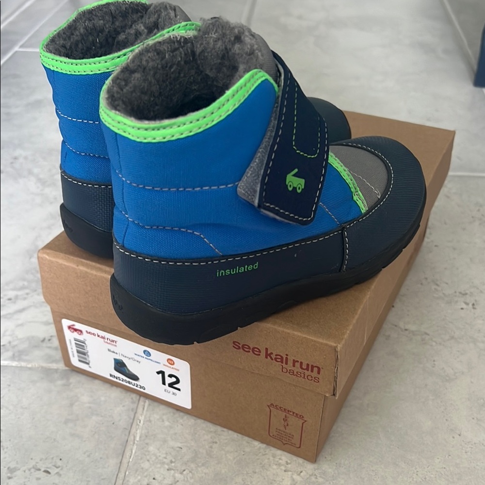 See Kai Run Kids Insulated Blue and Green Boots